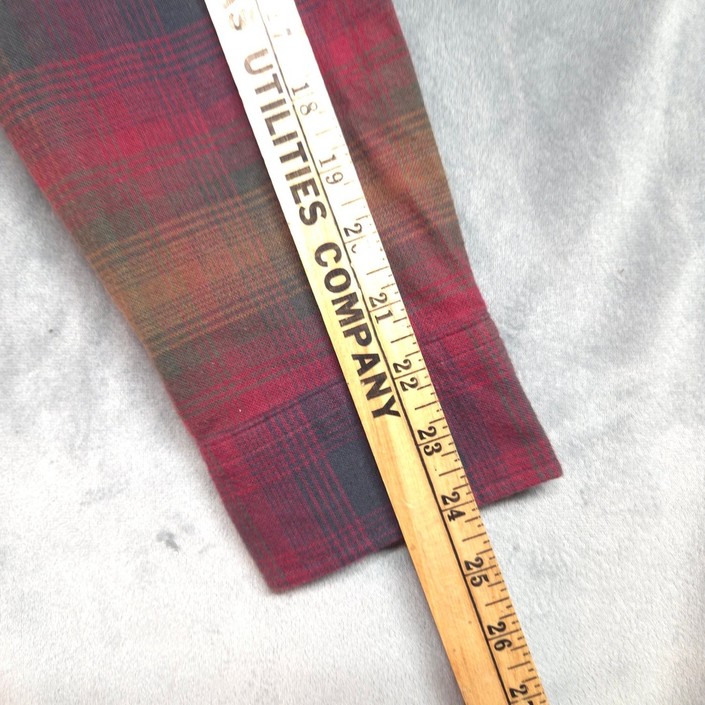 Pendleton Mason Flannel Shirt Mens Size M Red Brown Plaid Button Down - Picture 6 of 9
